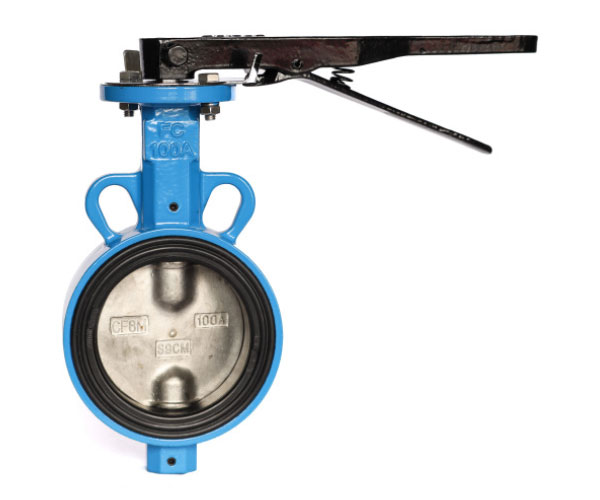 Cast Iron Butterfly Valve Wafer Body Table E - Lever Handle